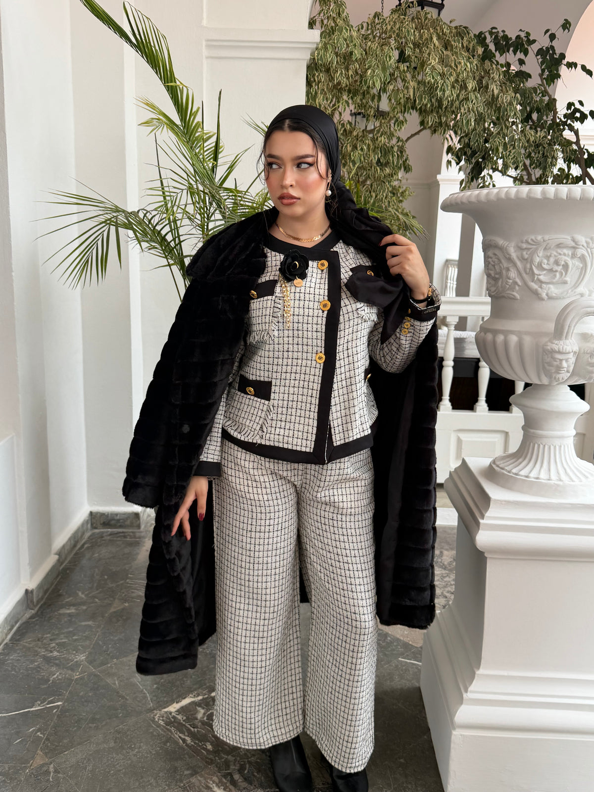 ⚜️ MANTEAU FOURRURE NOIRÉA (LONG / COURT)