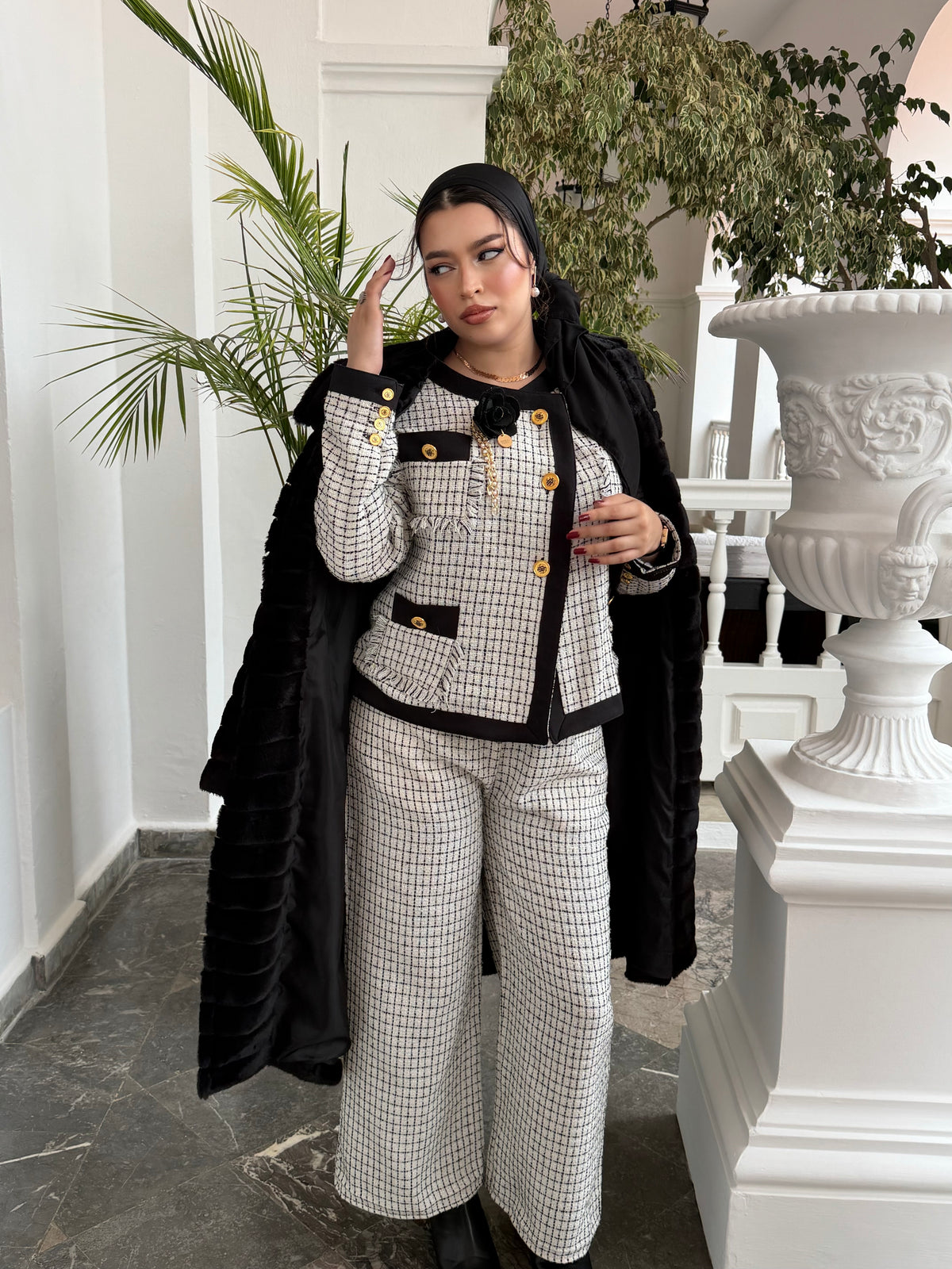 ⚜️ MANTEAU FOURRURE NOIRÉA (LONG / COURT)