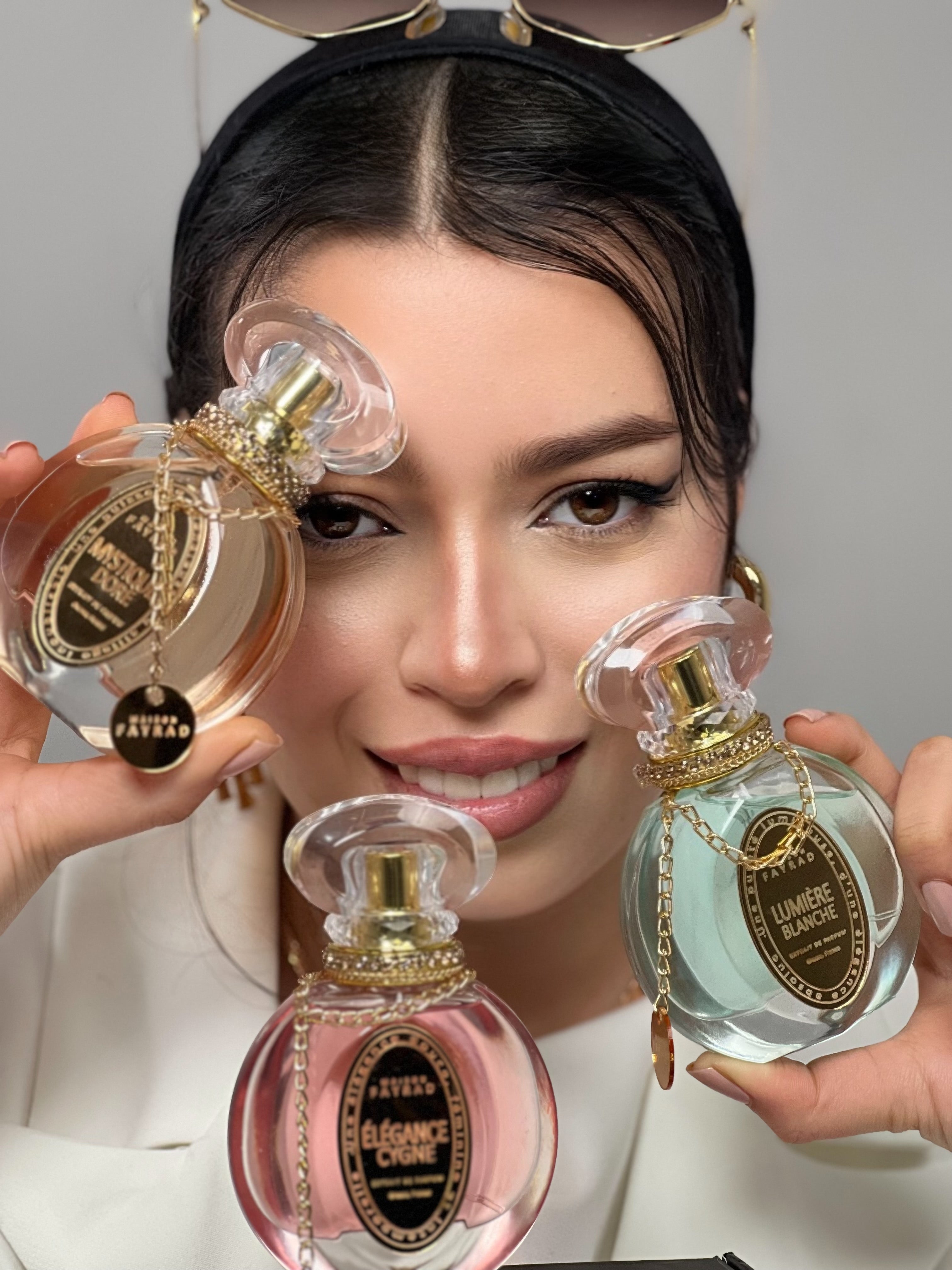 3 p pack vip 👑parfum lumière blanche, mystique doré , élégant cygne