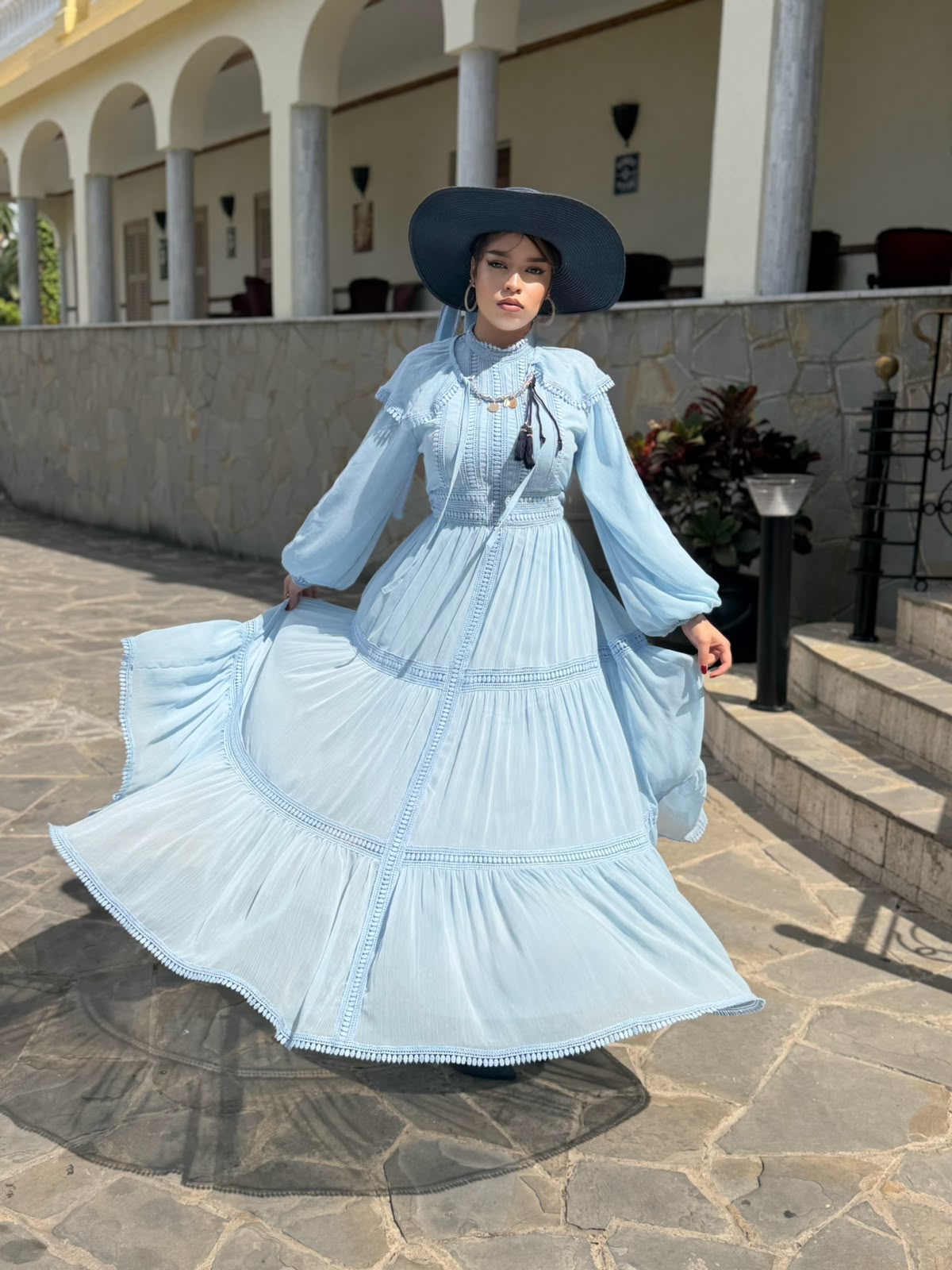 Robe rit merlette (bleu ciel)