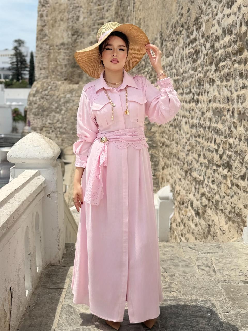 Robe 2p Pizzo Roza ( baby pink)