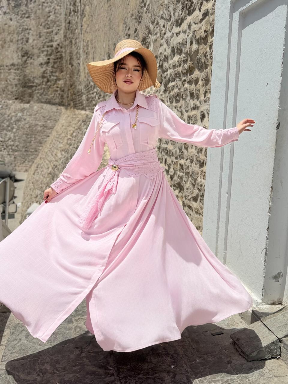 Robe 2p Pizzo Roza ( baby pink)