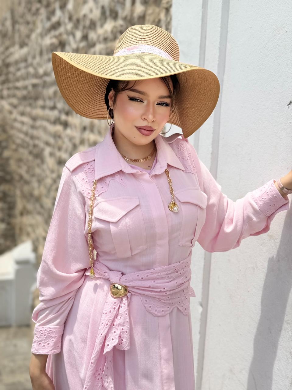 Robe 2p Pizzo Roza ( baby pink)