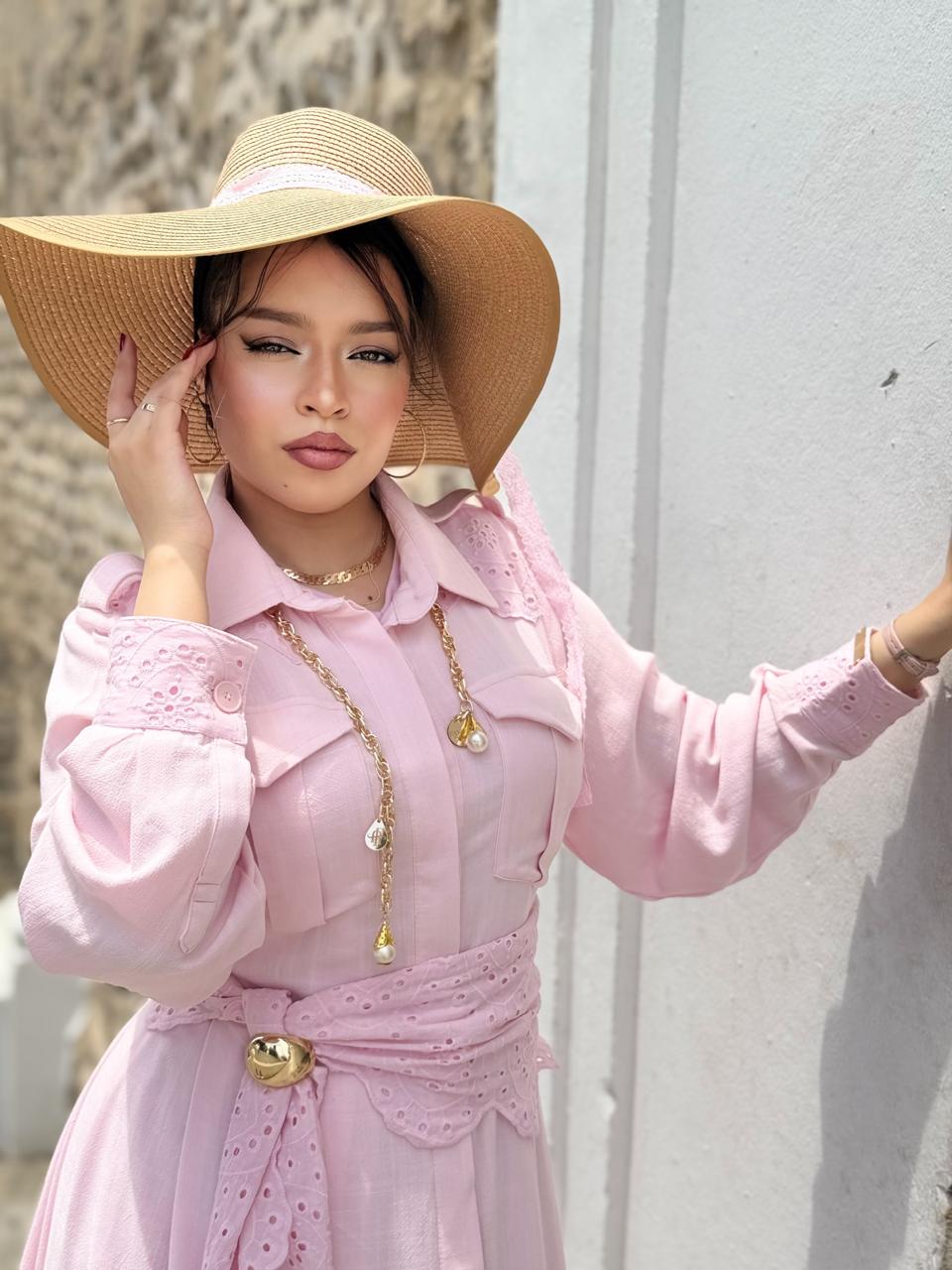 Robe 2p Pizzo Roza ( baby pink)