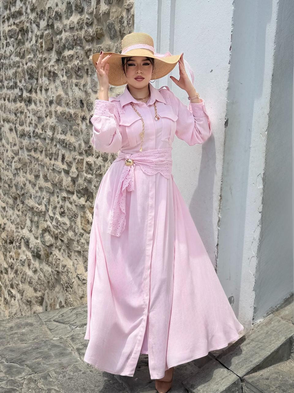 Robe 2p Pizzo Roza ( baby pink)